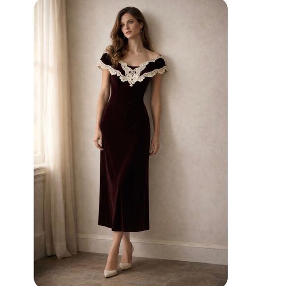 Vintage Jessica McClintock Maroon Velvet Bridesmaid Prom Homecoming Formal Gown - threedaughtersproperties.com Vintage Jessica McClintock Maroon Velvet Bridesmaid Prom Homecoming Formal Gown - threedaughtersproperties.com